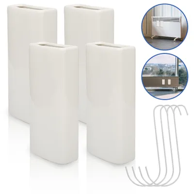 Image de Jayseuw Humidificateur d'air pour radiateurs en céramique - Set de 4 avec crochets de suspension flexibles - Efficacité énergétique & humidité optimale - Évaporation rapide