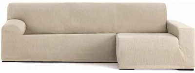 Bankbezug Chaise Longue mit Armlehne rechts, Ecru, Polyester