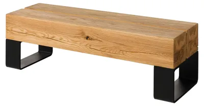 Produktbild von MASSIVMOEBEL24.DE Bank Eiche 100x31x32 natur geölt LOUNGE COLLECTION #07