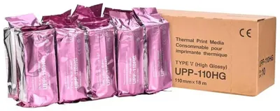 Ultrasoon Thermopapier, 10 Rollen, Hochglanz, 110 mm