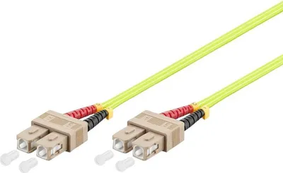 Produktbild von Glasfaserkabel SC-SC OM5 Duplex Patchkabel – 1 Meter