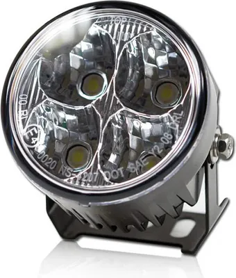 Produktbild von Tagfahrlicht-LED rund 4 Led s, Klarglas, + Halter, Maße: Ø 70 x 48 mm, E-