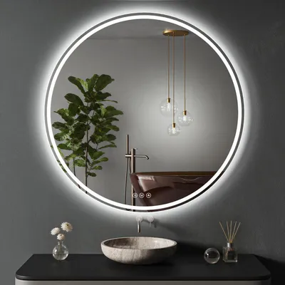 Immagine prodotto di Specchio da bagno illuminato, 106x106 cm, antiappannamento, 3 tonalità di luce, dimmerabile, grado di protezione IP65
