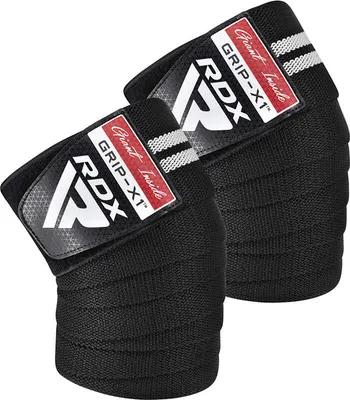 Produktbild von RDX Kniebandagen, Paar, Gewichtheben, IPL USPA-, 78 Zoll lange elastische Gurte für Fitnessstudio-Workout, Fitness-Kniebeugen, Powerlifting, Training für Männer und Frauen, Kniebeugen, Beinpresse