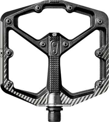 Produktbild von Crankbrothers Stamp 7 Large MacAskill Edition, Downhill-Fahrrad (DH), Mountain bicycle (MTB), Aluminium, Schwarz, Weiß, Plattformpedale, 375 g, 2 Stück(e)