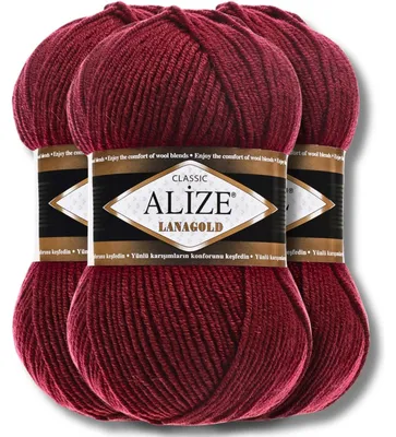Produktbild von Alize 3x 100g Lanagold Wolle, Uni, Häkeln, Stricken (57)