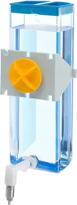 Zdjęcie produktu dla butelka do picia Sippy 600 ml 24 cm stalowa niebieska/przezroczysta