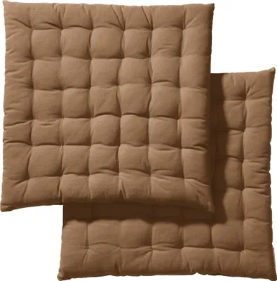 Produktbild von REDBEST Stuhlkissen 2er-Pack braun 40x40x3 cm