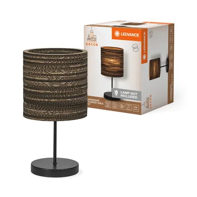 Productafbeelding van Ledvance Tischleuchte Decor Cardboard Cylinder Table braun max. 15W E27 mit Schalter