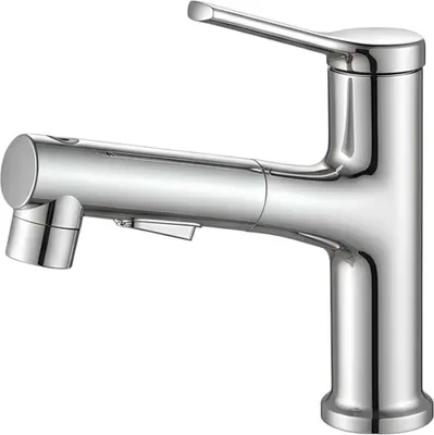 Produktbild von Avizar, Ausziehbare Waschtischarmatur multifunktional mit Mundspülfunktion, Silber