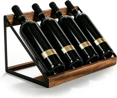 Produktbild von Weinregal 4 Flaschen, Holz, für Küche
