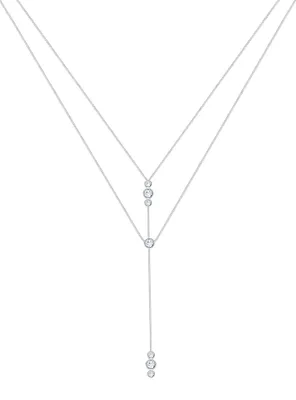 Produktbild von Elli Halskette Damen Y-Kette Geo Layer mit Kristallen 925 Sterling Silber