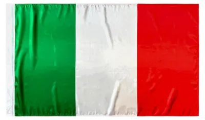 Produktbild von Italienische Flagge 150 x 90 cm Satin Doppelte Nähte