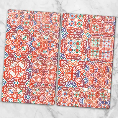 Produktbild von Glas-Herdabdeckplatten Glaskeramikkochfeld-Abdeckung Spritzschutz Glas 2x30x52 cm Fliesenmosaik