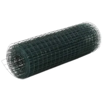 Image de vidaXL Clôture en fil de fer acier avec revêtement PVC 10x0,5 m vert