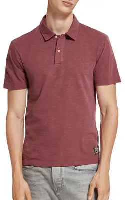 Zdjęcie produktu dla Męska koszulka polo Scotch & Soda z dzianiny barwionej w całości