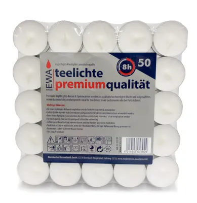 Produktbild von Premium Teelichter, 50 Stück, 8 Std. Brenndauer