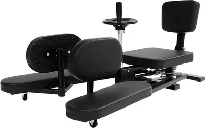Obrázok produktu pre Stroj na rozťahovanie nôh – Leg Stretcher Split – Nastaviteľný uhol 0–210° – Nosnosť 100 kg – Podložka na nohy 42 x 15 cm – Na strečing a tréning roznožky