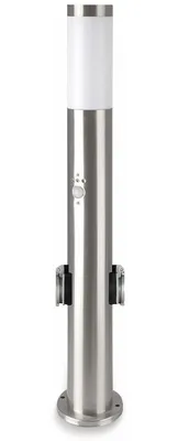 Produktbild von V-TAC Poller-Außenleuchte VT-838, IP44, E27, PIR-Sensor, Steckdose, Edelstahl, 600mm