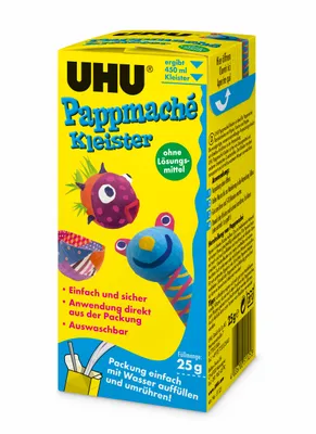 Produktbild von UHU Pappmaché lösemittelfrei 25 g ergibt 450 ml Kleister