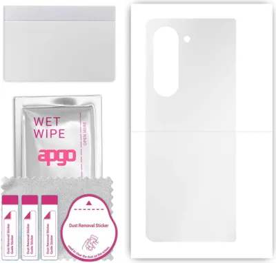 Produktbild von apgo Rückseite Schutzfolie, klar, kompatibel mit Samsung Galaxy Z Fold 5, Hinten Hydrogel-Displayschutzfolie mit Positionierhilfe, kratzfest, einfache Montage