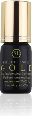 Produktbild von Secret Lashes | Kleber Gold - 3g - Schnelle Trocknungszeit - Hält 6-8 Wochen - Wimpernverlängerung - Kleber