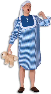 Produktbild von L3300970-48 Herren Nachthemd Blau-weiß Gr.48