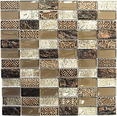 Produktbild von Glasmosaik XCM CRS6 mix braun 30x30 cm