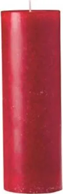 Produktbild von 4 Cloud durchgefärbte handgegossene Stumpenkerzen 18 x 6,5 cm Rot Original Kopschitz Kerzen, Kerzen mit besonderer Struktur