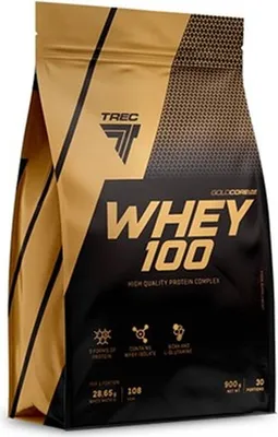 Produktbild von Trec Nutrition Gold Core Whey 100- 900 g-Beutel Peanutbutter