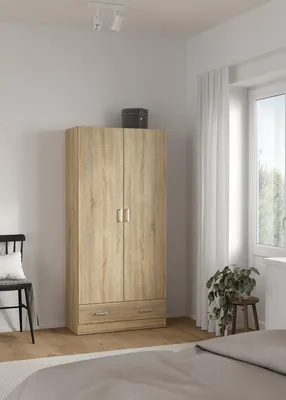 Obrázek produktu pro Tvilum 70403akak, Dub, Skříň, 3 police/polic, 2 dveře/dveří, Dub, Vysokohustotní dřevovlákno (HDF)