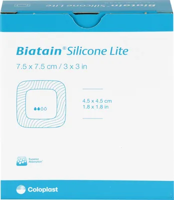 Produktbild von Biatain Silicone Lite Schaumverband 7,5x7,5cm, 10 St VER