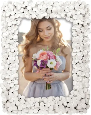 Produktbild von ZEP Portraitrahmen BLUMEN weiß 20x25 cm
