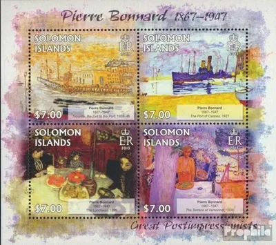 Produktbild von Briefmarken Salomoninseln 2013 Mi 1791-1794 Kleinbogen (kompl. Ausg.) postfrisch Pierre Bonnard