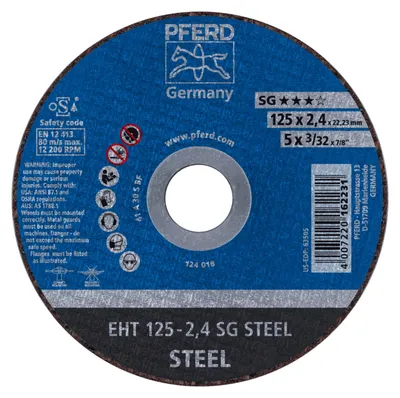 Productafbeelding van Schijf voor metaal, geschikt voor een decoupeerzaag, diameter 125x2,4 mm, boorgat 22,23 mm, recht - 61321222