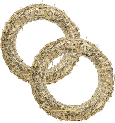Produktbild von Strohkranz für Türkranz und Adventsdeko DIY Bastelrohling, 2 Stück