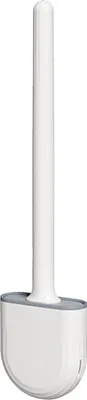 Produktbild von Wand-WC-Buerste und Halter Weiche TPR-Borsten WC-Buerste Kein Bohren Badezimmer Tiefenreinigung WC-Buerste Keine Sackgassen-Reinigungsbuerste