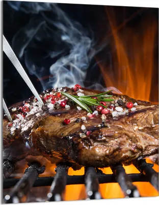 Produktbild von Herdabdeckplatte 40x52 Glaskeramikkochfeld Abdeckung Spritzschutz Glasplatte Deko Schneidebrett, Grill Feuer