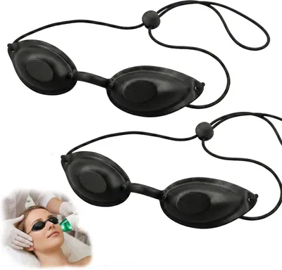 Produktbild von Sicherheitsbrille Infrarotlicht, 2 Stück, verstellbar, hitzebeständig, wiederverwendbar, für Wärmesitzungen