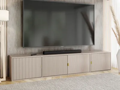 Produktbild von KierMoebel Tv Schrank ELI 4, Modern Lowboard Kaschmir  206,4x42x38,8 cm