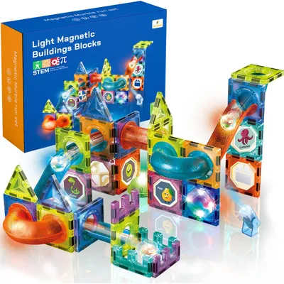 Immagine prodotto di Solidchoice - Set di blocchi da costruzione magnetici con 75 pezzi