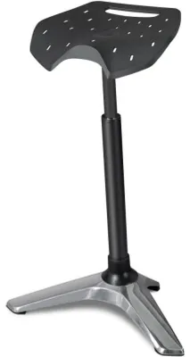 Produktbild von Sitz- und Stehhocker Stand 61-90cm Sattelsitz Kunststoff schwarz/schwarz.