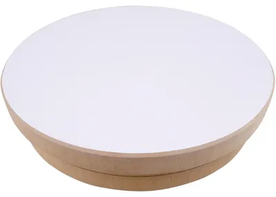 Productafbeelding van Draaitafel | Rond | Diameter 20 cm, hoogte 5 cm. Draaitafel van MDF, geschikt voor steengoed, klei, knutselprojecten, kleifiguren en schalen.
