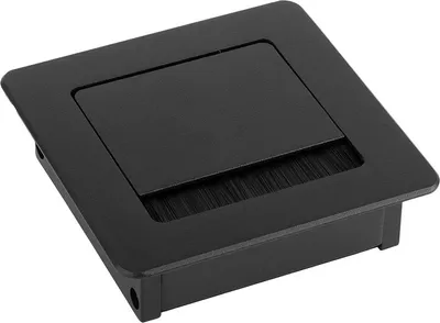 Produktbild von Schwarze Aluminium-Kabeldurchführung 100x100x29mm