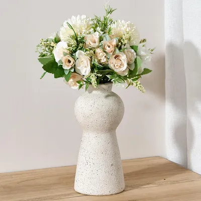 Immagine prodotto di Vaso per fiori, 20 cm, in Vetroceramica, bianco, ideale per il soggiorno
