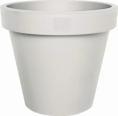 Produktbild von Geli Pflanztopf Kunststoff, eckig, Anthrazit/Cremeweiß, H 22-51.9cm, Ø außen 24.5-57.5cm, Ø innen 21-51.9cm, ohne Ablaufloch (Bohrung möglich)