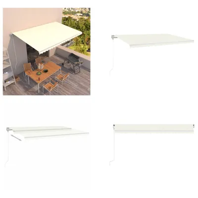 Imagen del producto de vidaXL Toldo automático retráctil, 500x350 cm, color crema - Toldo - Toldos - Toldo de sol - Toldos de sol
