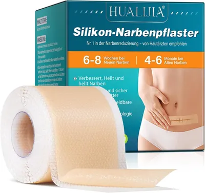 Produktbild von Silikon-Narbenpflaster für die Haut (4cm x 1.9m), Silicone Scar Tape – hautverträglich, atmungsaktiv & wasserfest