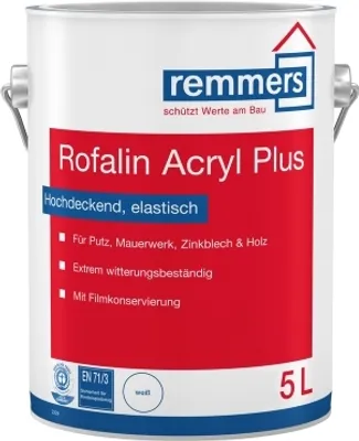 Produktbild von Remmers Rofalin Acryl - Farbe: weiß - Gebinde: 5 Liter