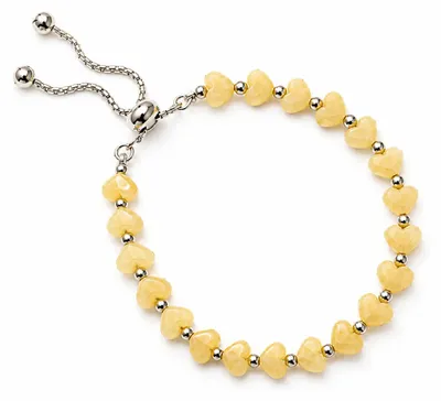 Produktbild von BEYSTON Bernsteinarmband mit Herzen, Zitronenbernstein, KI-generiertes Bild
